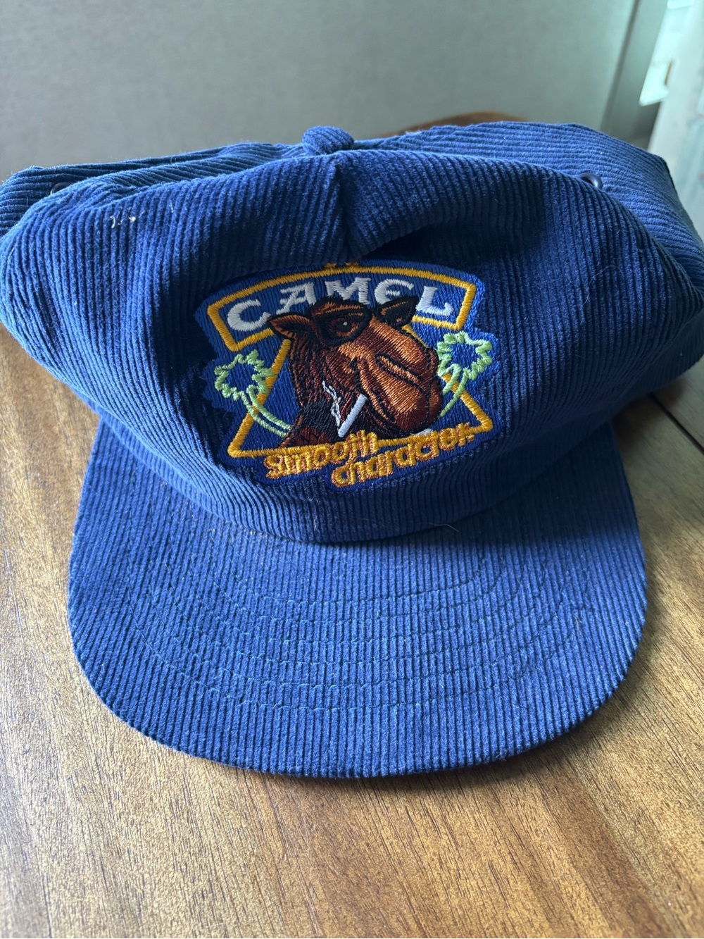 Camel Blue Corduroy Baseball Cap - Smooth Character Logo